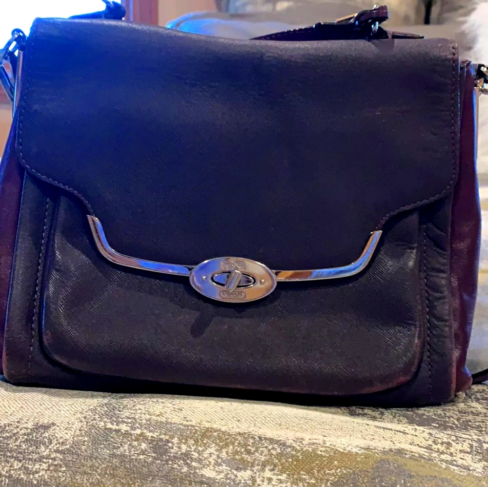 Purple coach purse